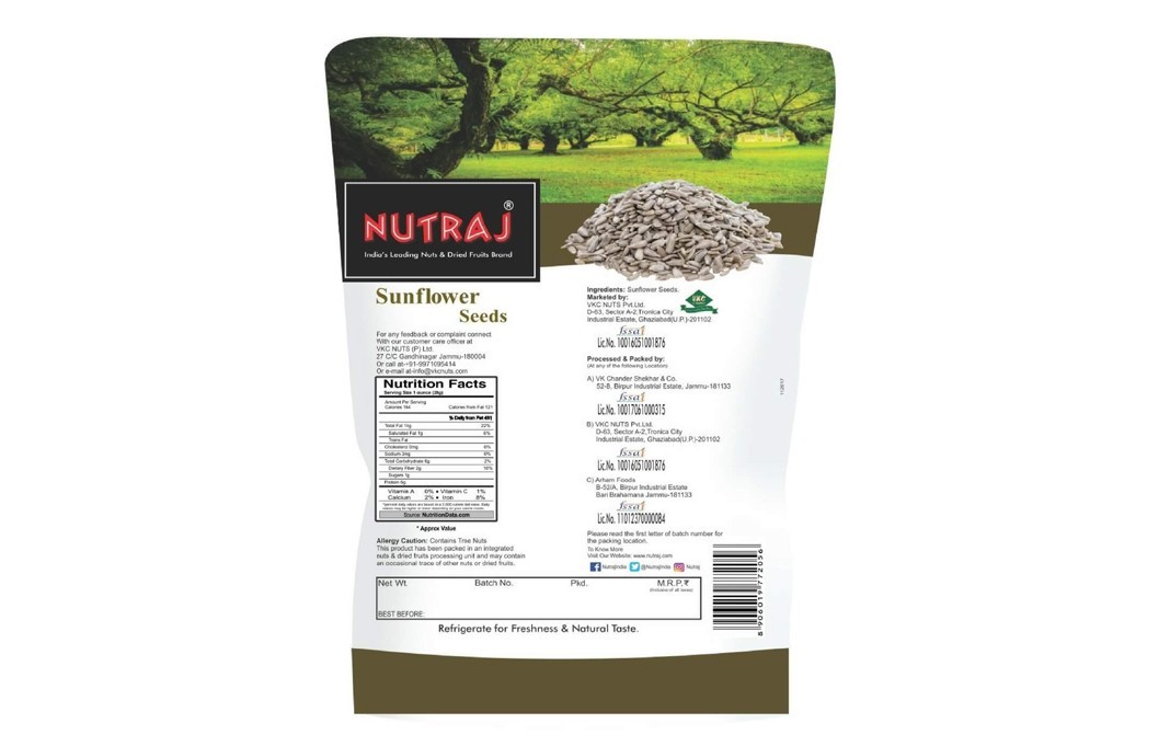 Nutraj Sunflower Seeds    Pack  200 grams